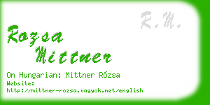rozsa mittner business card